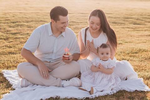 ensaio em família no campo '