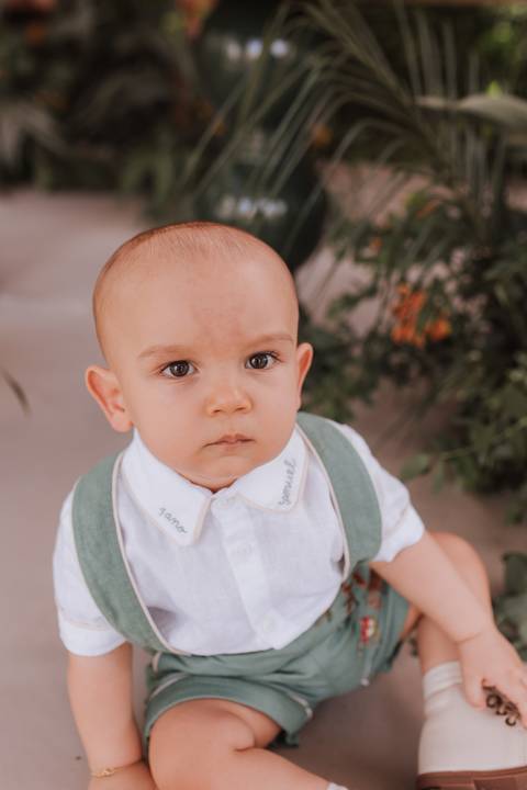 Decoração de aniversário de 1 ano com tema de bosque'