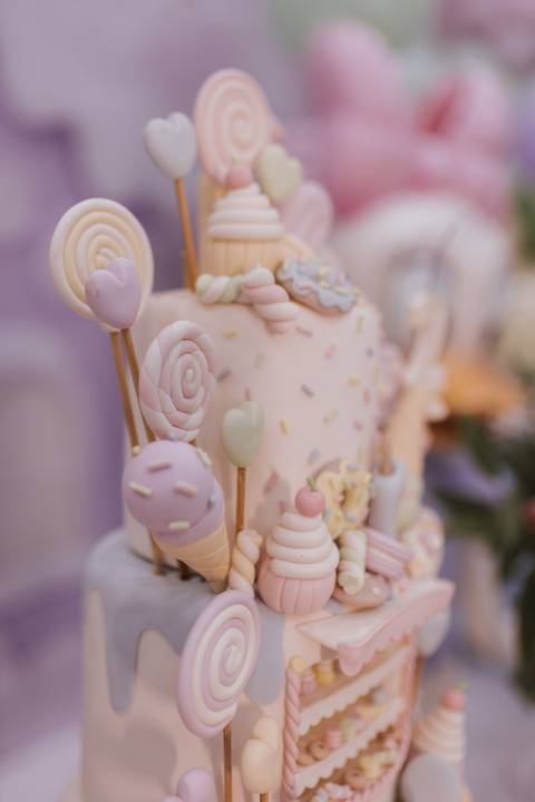Decoração de aniversário de 2 ano com tema de Minnie'
