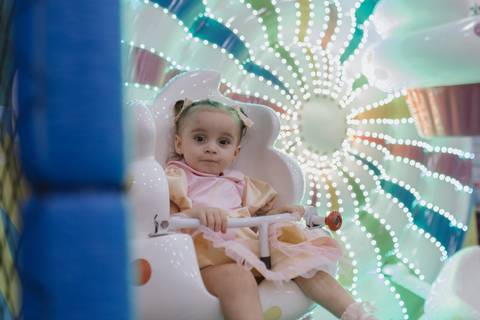 Decoração de aniversário de 2 ano com tema de Minnie'