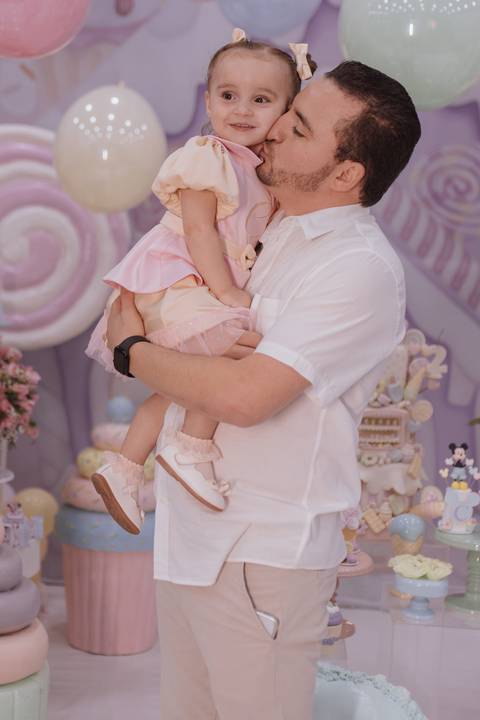 Decoração de aniversário de 2 ano com tema de Minnie'