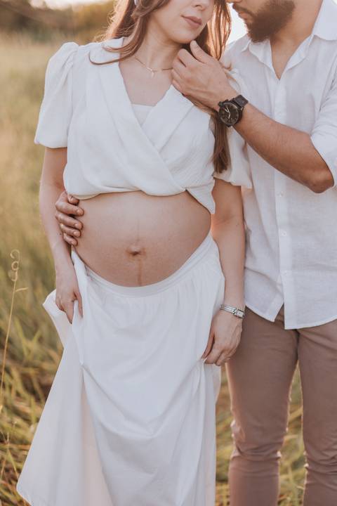 inspiração de ensaio de gestante no campo'