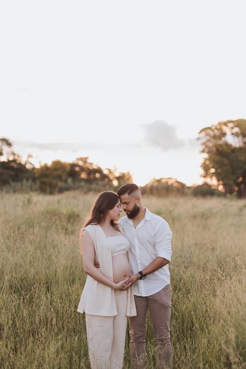 inspiração de ensaio de gestante no campo'