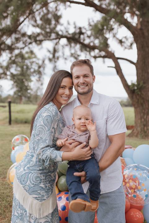 Inspiração de decoração de aniversário de 1 ano com tema de fazenda'