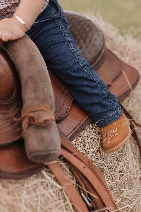 Inspiração de decoração de aniversário de 1 ano com tema de fazenda'