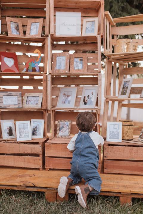 Inspiração de decoração de aniversário de 1 ano com tema de fazenda'
