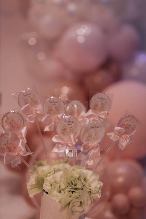 Decoração de aniversário de 1 ano com tema de ursinho'