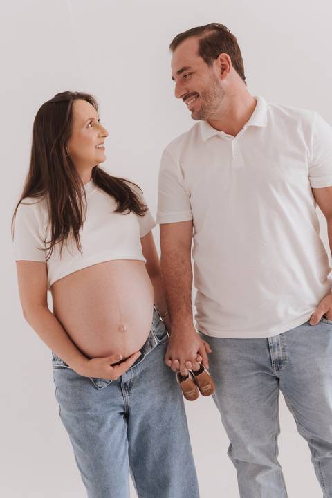 inspiração de ensaio gestante no estudio'