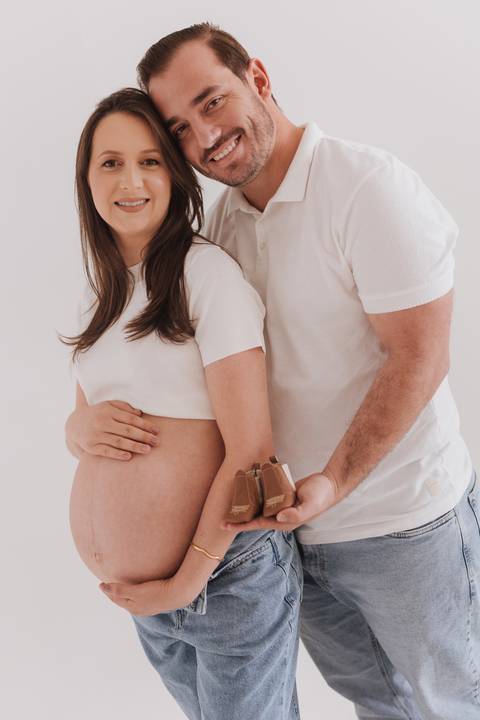 inspiração de ensaio gestante no estudio'