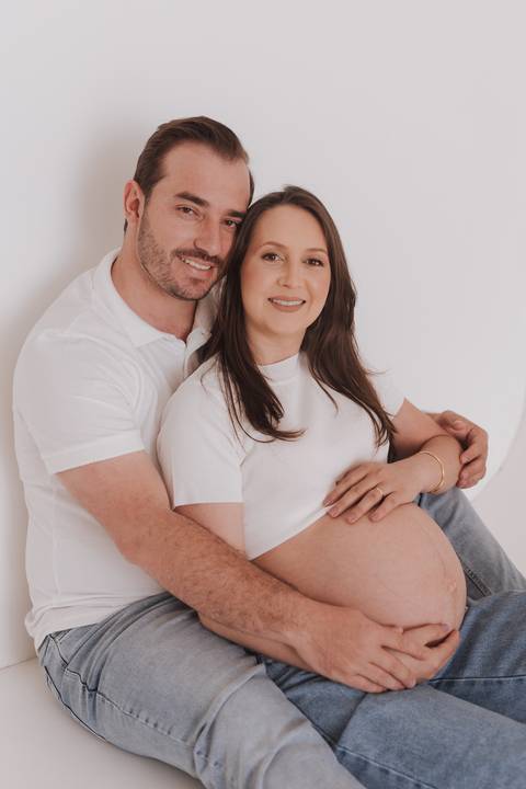 inspiração de ensaio gestante no estudio'