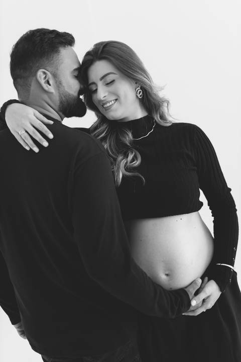 inspiração de ensaio gestante no estudio'