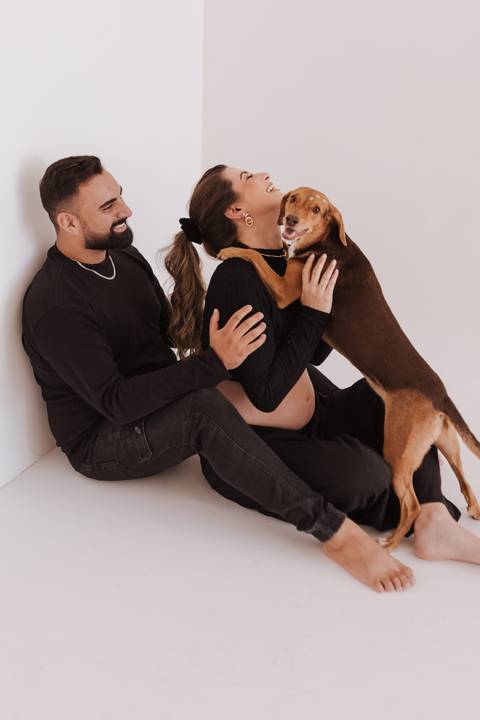 inspiração de ensaio gestante no estudio'