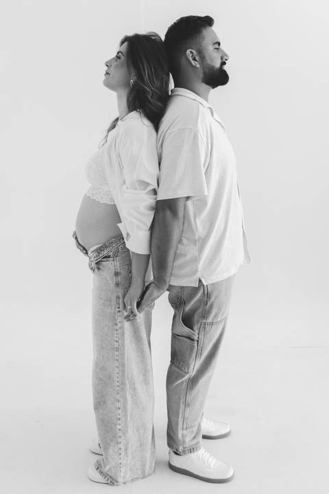 inspiração de ensaio gestante no estudio'