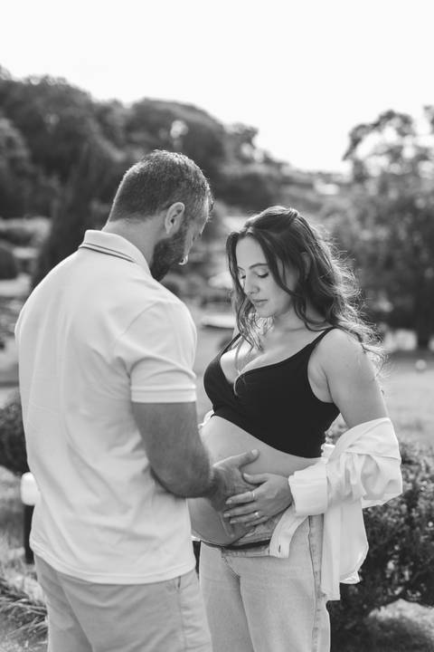 inspiração de ensaio gestante no parque do japão'