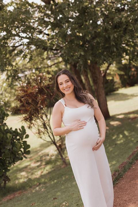 inspiração de ensaio gestante no parque do japão'