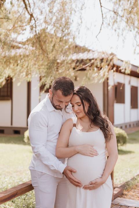 inspiração de ensaio gestante no parque do japão'