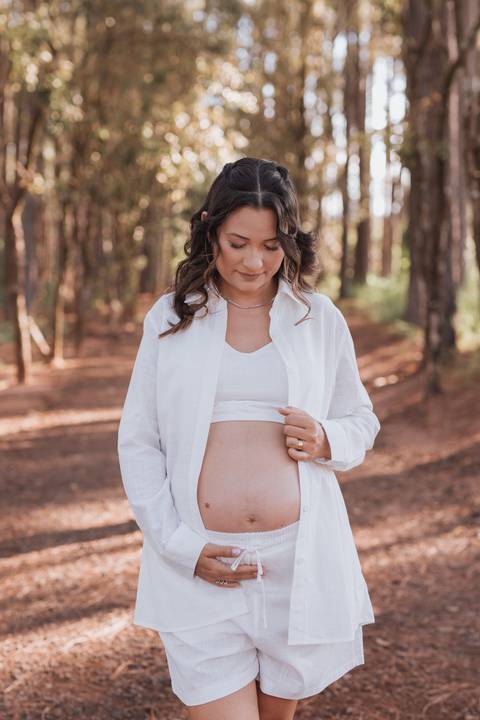 inspiração de ensaio gestante no campo'