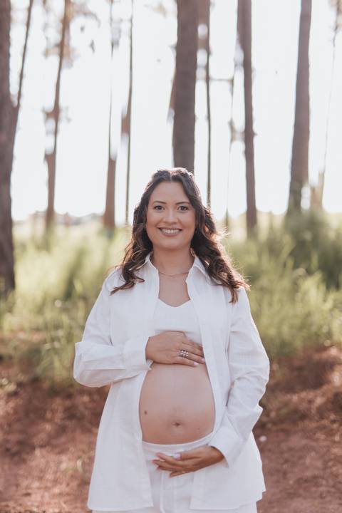 inspiração de ensaio gestante no campo'