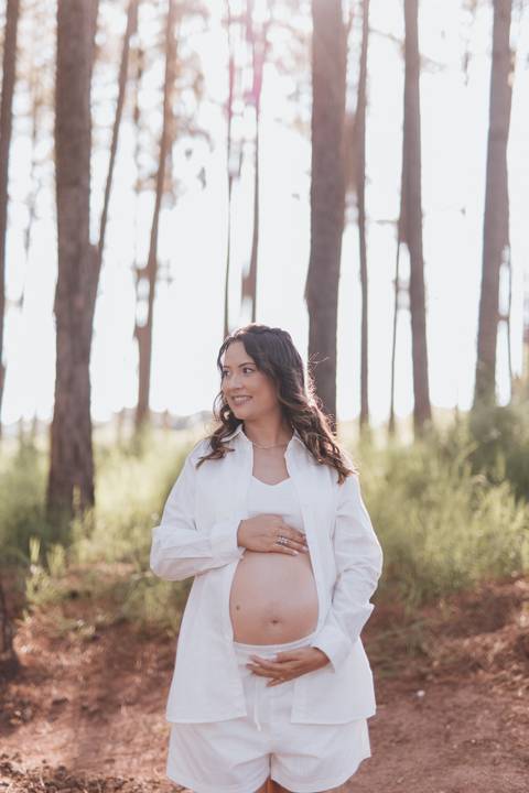 inspiração de ensaio gestante no campo'