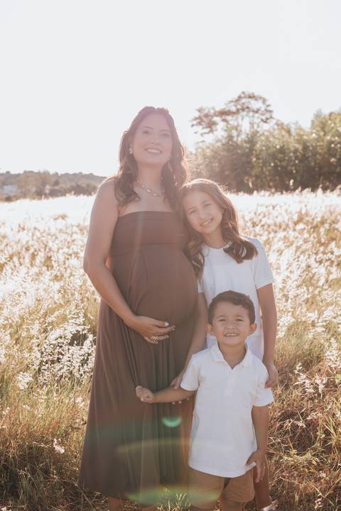 inspiração de ensaio gestante no campo'