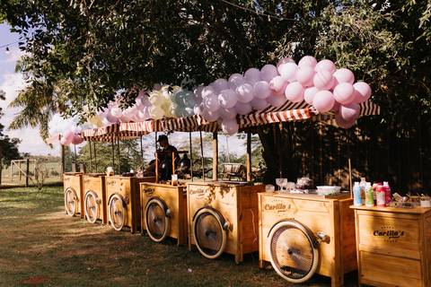 Decoração de aniversário de 1 ano com tema de jardim'