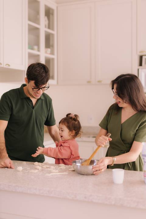 ensaio em família em casa'