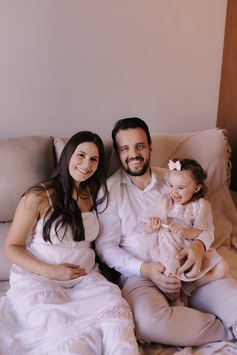 Inspiração de ensaio revelação de gravidez em casa'