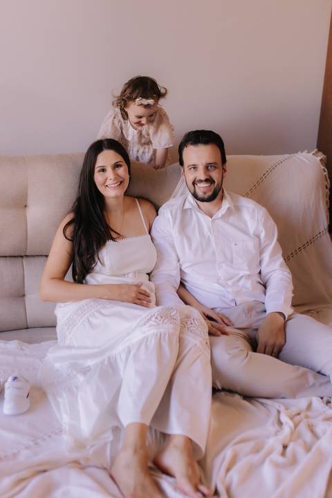 Inspiração de ensaio revelação de gravidez em casa'
