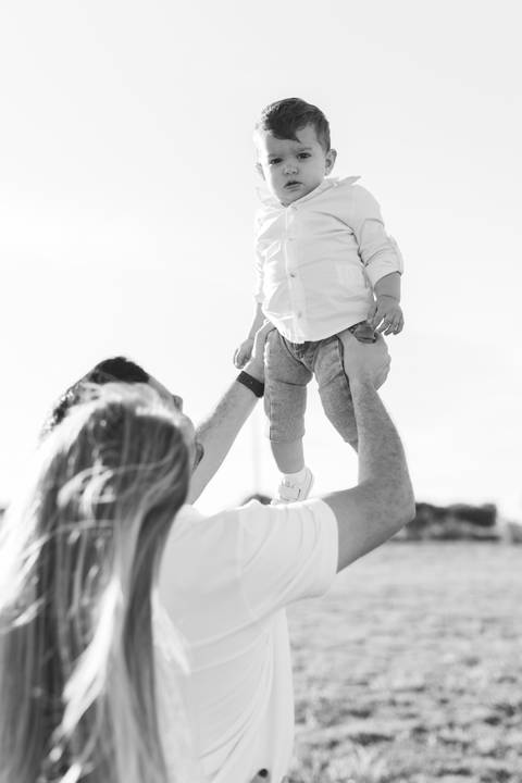 ensaio em família no campo'