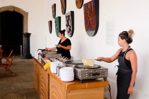 almoço sendo servido em evento corporativo que foi fotografado no Museu Histórico Nacional Rio de Janeiro'