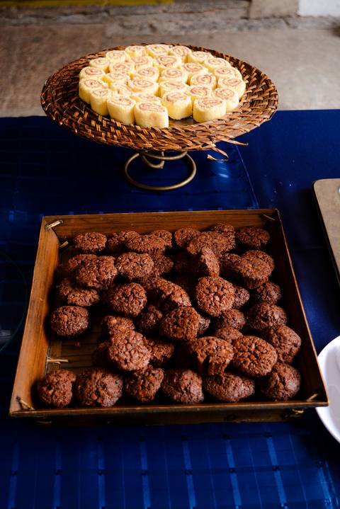 coffee break pronto para receber participantes de evento corporativo realizado no Museu Histórico Nacional'