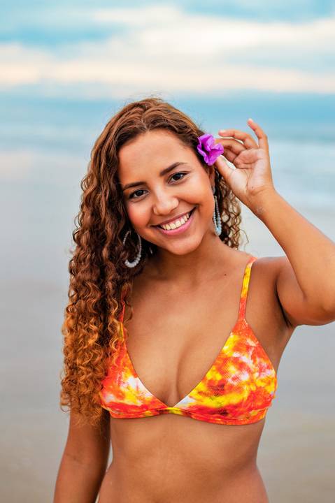 Ensaio feminino externo praia Agência Cricaré'