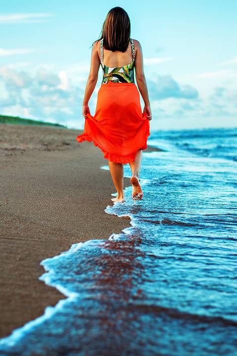 Ensaio externo feminino praia Agência Cricaré'