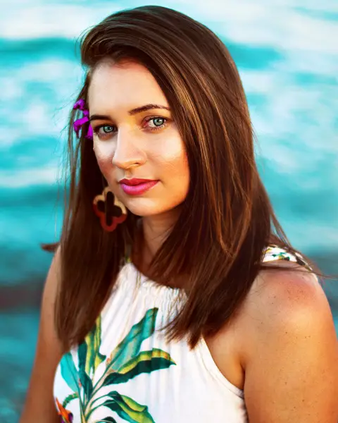 Ensaio externo feminino praia Agência Cricaré'