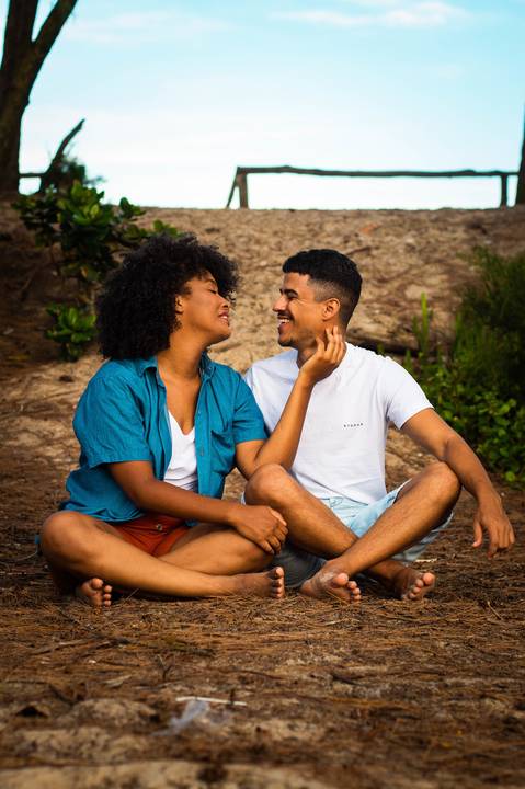 Ensaio externo casal Kézia + Rafael, Guriri São Mateus, Agência Cricaré'