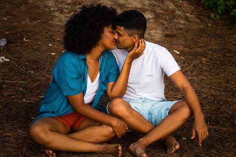 Ensaio externo casal Kézia + Rafael, Guriri São Mateus, Agência Cricaré'