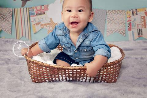 Fotógrafa Damaris Quedevez faz ensaio de 6 meses encantador em Barra Mansa e Volta Redonda - RJ (Ensaio de bebê - Davi | Newborn Gestante Bebê Família) Foto de bebê'