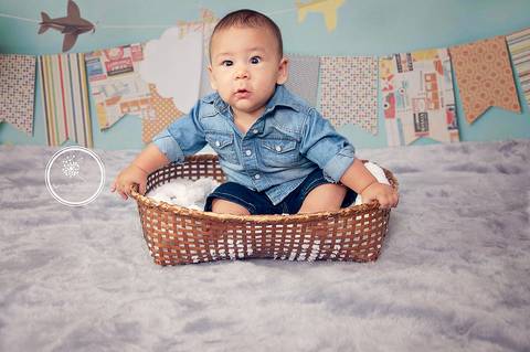 Fotógrafa Damaris Quedevez faz ensaio de 6 meses encantador em Barra Mansa e Volta Redonda - RJ (Ensaio de bebê - Davi | Newborn Gestante Bebê Família) Foto de bebê'