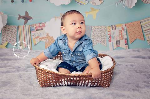 Fotógrafa Damaris Quedevez faz ensaio de 6 meses encantador em Barra Mansa e Volta Redonda - RJ (Ensaio de bebê - Davi | Newborn Gestante Bebê Família) Foto de bebê'