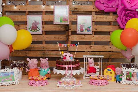 Fotografa Aniversário Infantil Volta Redonda | Barra Mansa - Festa da Peppa Aniversário de 2 anos Letícia '