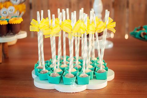 Chá de bebê do menino Lucas, lindo, estilo rústico, com o cacho de bolas desconstruído. Com o tema de elefantinho a combinação de azul, amarelo e cinza ficaram perfeitas. o chevron deu um toque especial no chá de bebê. Patrícia Monlevad e Marcos Abrantes'