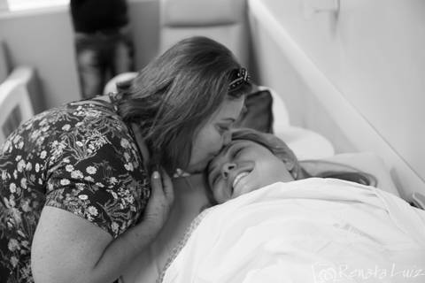 Foto a caminho da sala de parto'