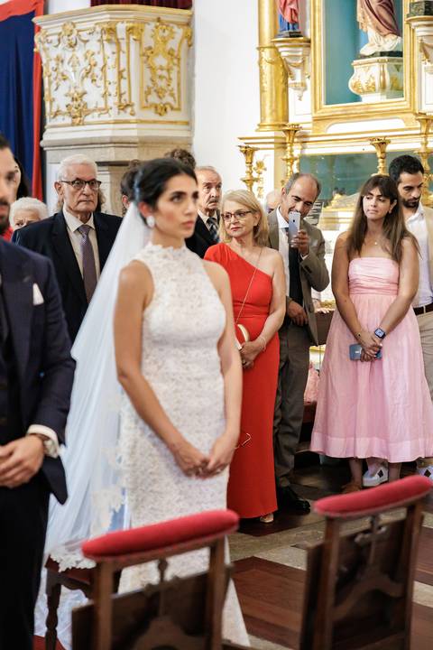 Ariane e Chistophe no altar, cheios de amor e emoçao'