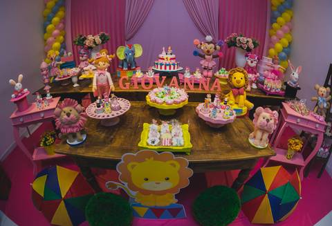 Decoração circo rosa'