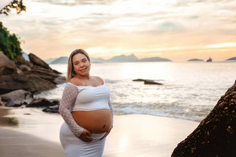 Ensaio de gestante em praia vermelha/RJ'