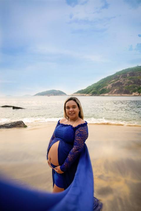 Ensaio de gestante externo na Urca/RJ'