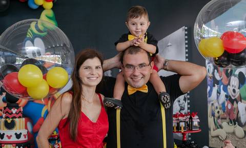 fotografia de família em festa infantil clube militar sede lagoa/RJ'