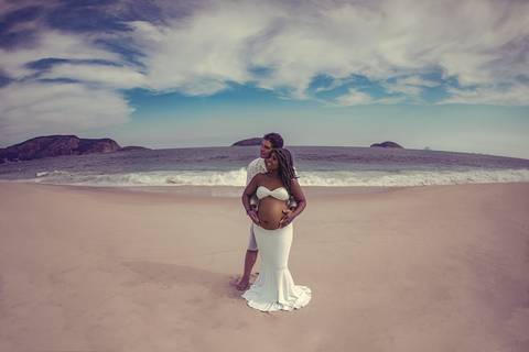 Gestante ensaio na praia-Camboinhas-Niterói'