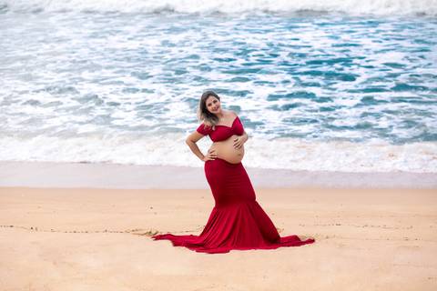 Book fotográfico de gestante na Praia RJ-Grumari'