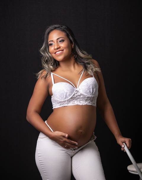 ensaio e lingerie gestante'